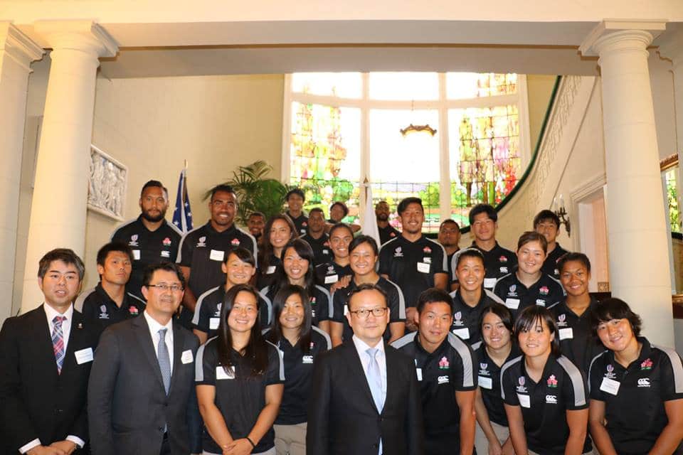 Japan Men;s and women's teams team at the Rugby World Cup Sevens 2018