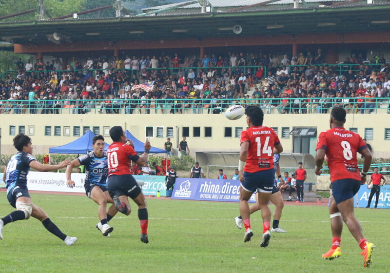 Incheon, South Korea. 04th June, 2022. Malaysia's Dinesvaran Al Krishnan is  tackled during the Asia Rugby Championship 2022 match between South Korea  and Malaysia at Namdong Asiad Rugby Stadium. South Korea beat