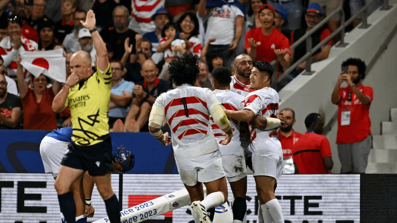 Japan are still in the hunt for quarter-finals after beating Samoa
