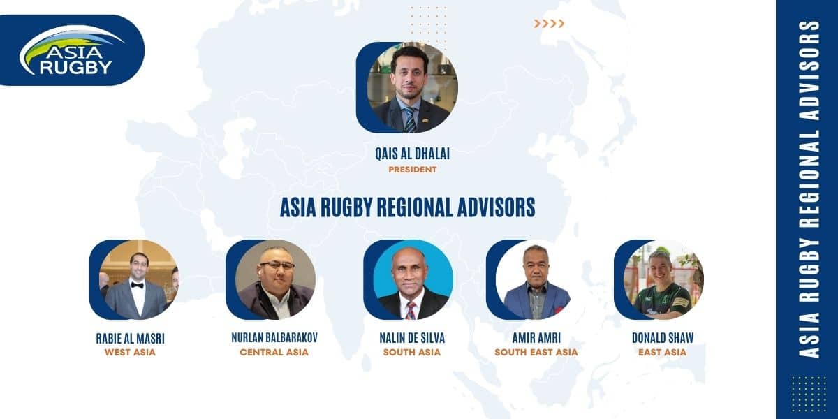 Five Regional Advisors Asia Rugby