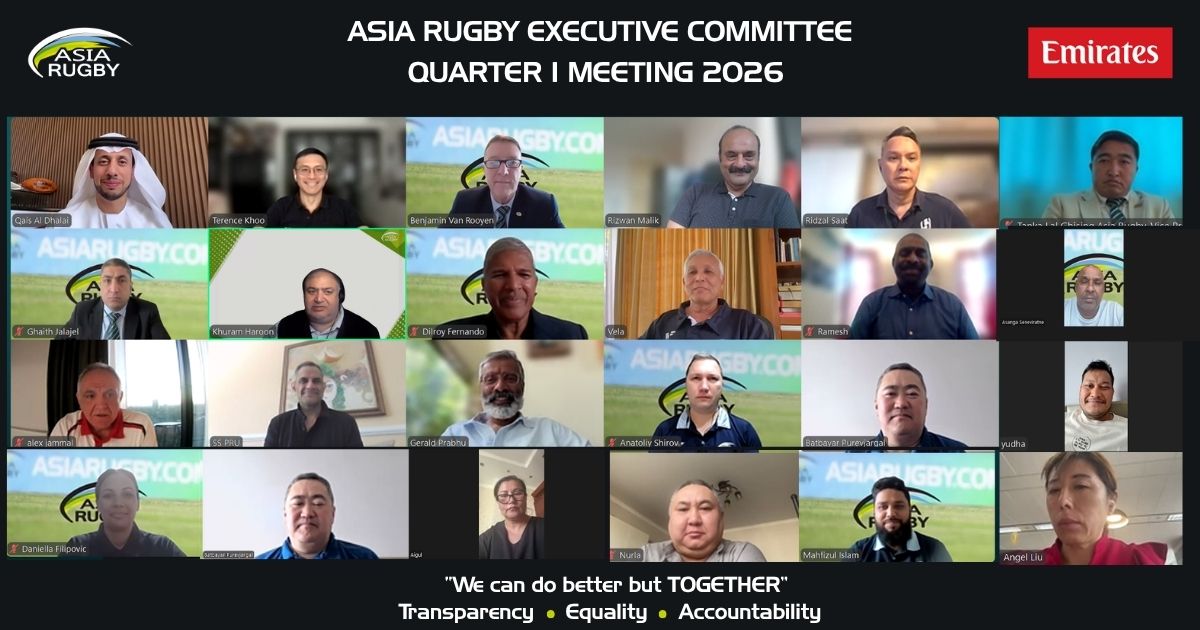 Asia Rugby Executive Committee Highlights Progress, Growth and Unity at Q1 2026 Meeting